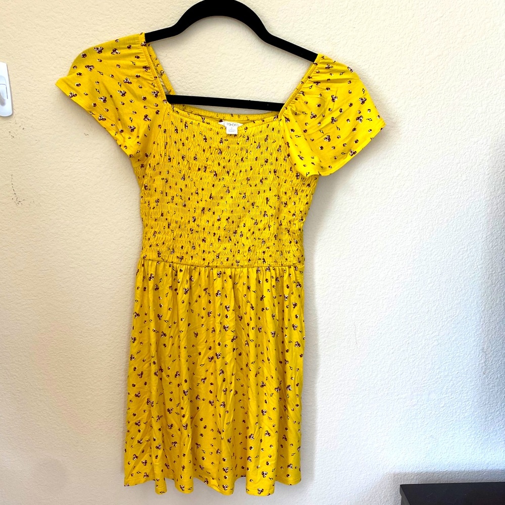 BNWT yellow and maroon floral dress